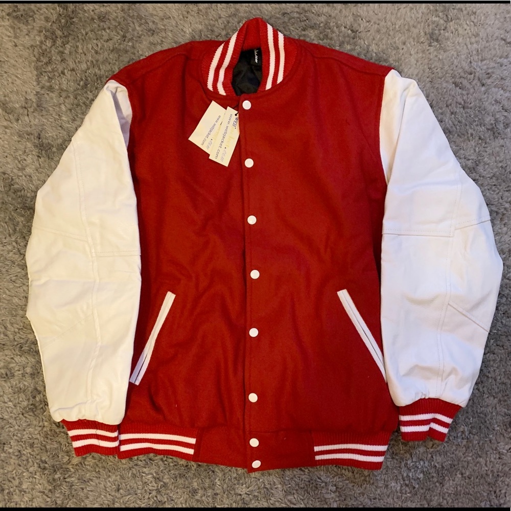 Brand New Letterman’s Jacket - Red & White